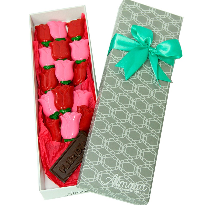 Ramo de Tulipanes en Chocolate por 16 Unidades