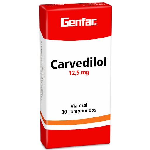 CARVEDILOL 12.5 MG X 30 TAB REGULADO