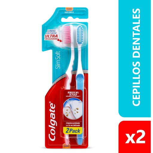 CEPILLO COLGATE SLIM SOFT SUAVE PUNTA DELG 2 X 1