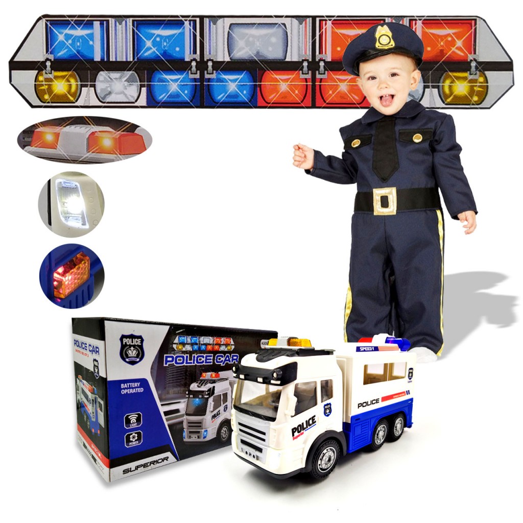 Camión Policía Juguete Sonidos Jugueteria Patrulla Luces