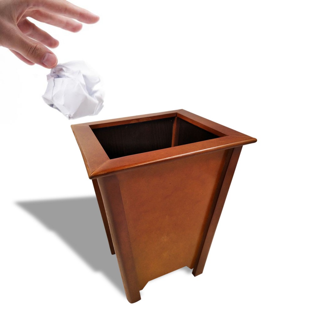 Papelera Piso Madera Oficina Escritorio Papelería Trabajo