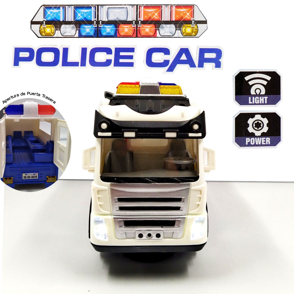 Camión Policía Juguete Sonidos Jugueteria Patrulla Luces