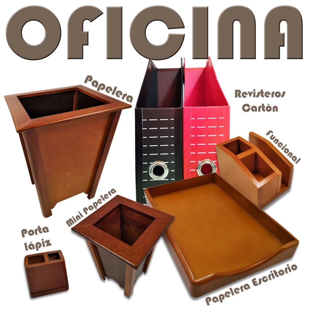 Set Oficina Funcional Madera Escritorio Papelería Trabajo