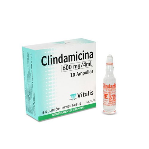 CLINDAMICINA 600 MG/4 ML X 10 AMP