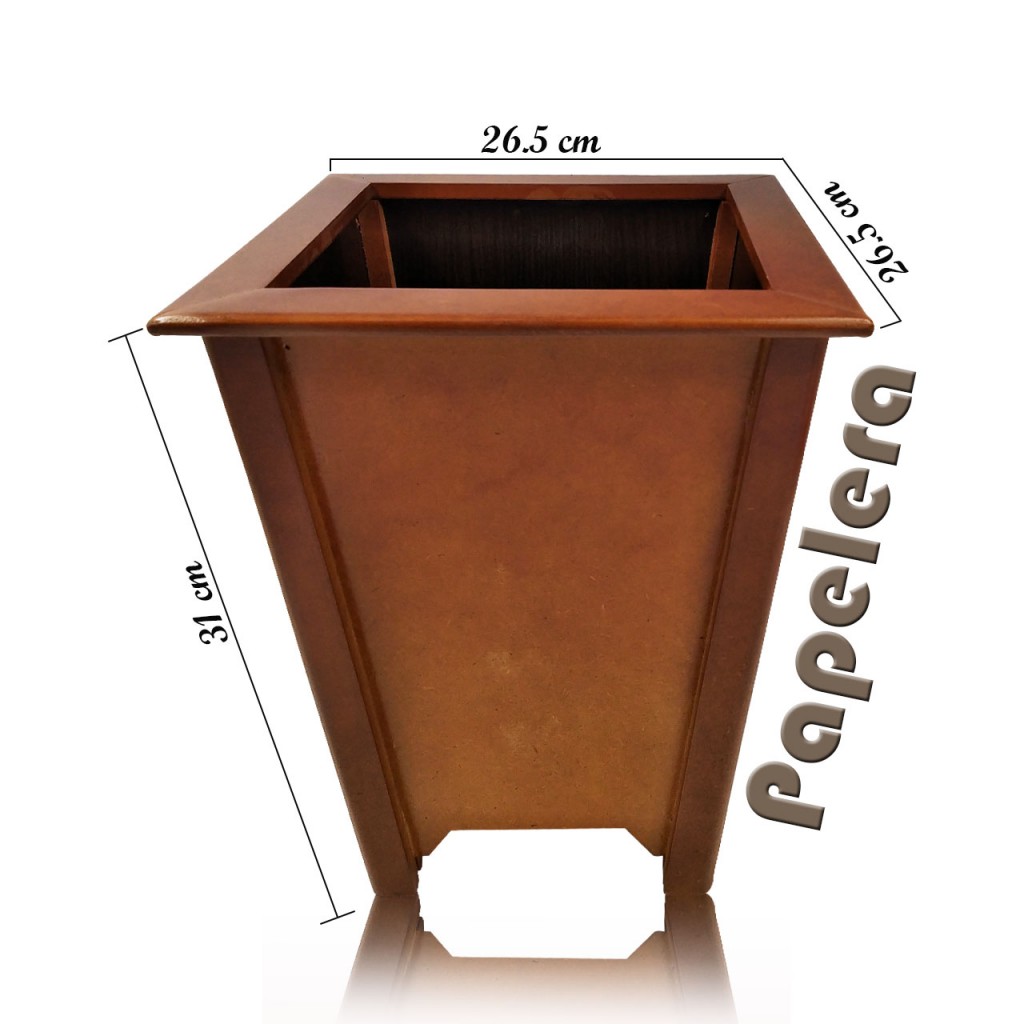 Papelera Piso Madera Oficina Escritorio Papelería Trabajo