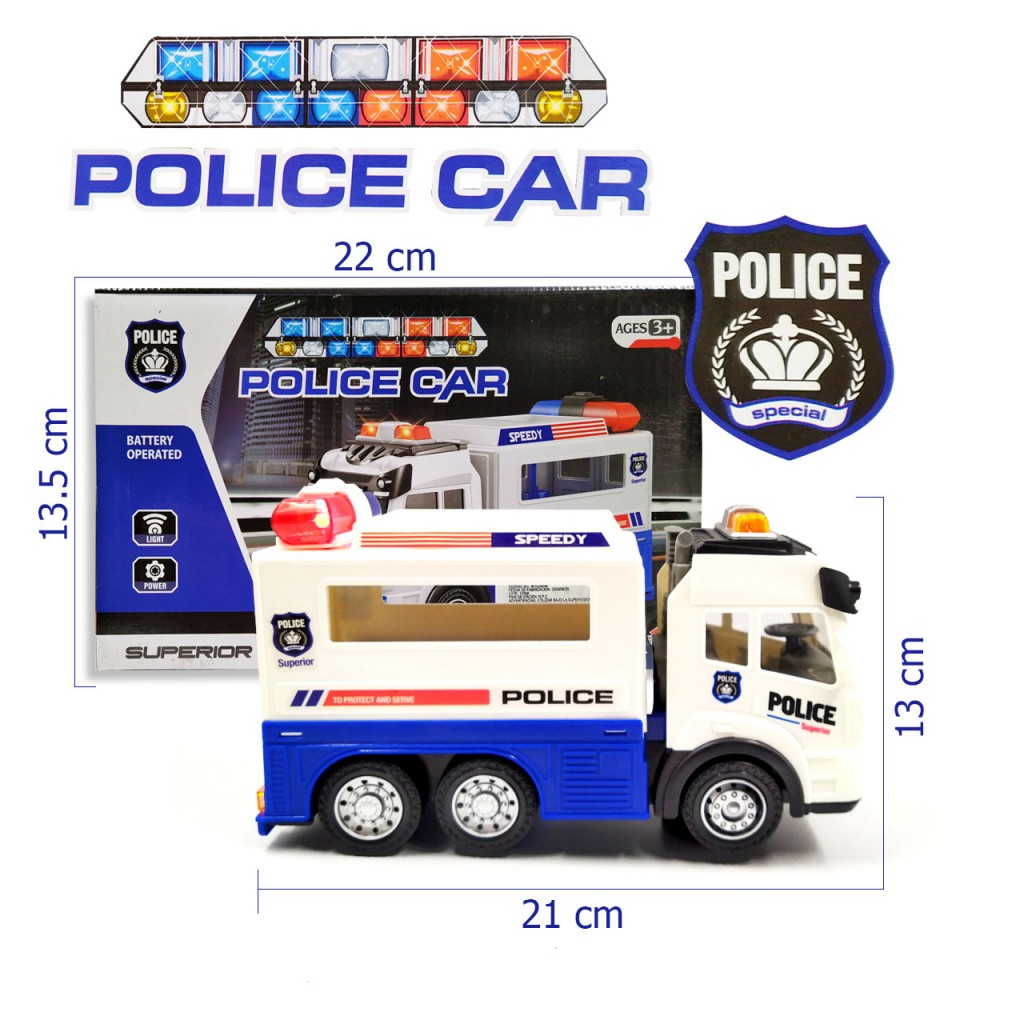 Camión Policía Juguete Sonidos Jugueteria Patrulla Luces