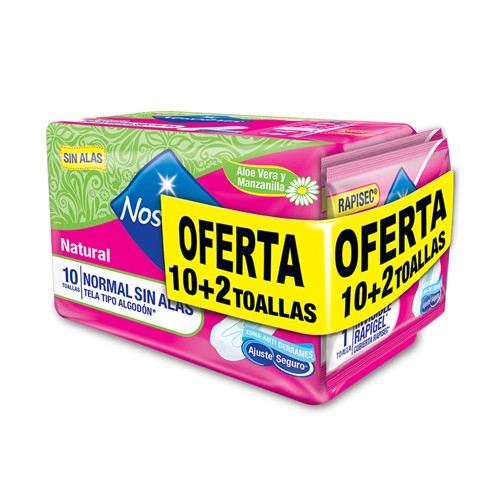 NOSOTRAS TOALLAS NORMAL TELA X 10