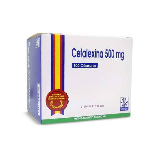 CEFALEXINA 500 MG X 100 CAPSULAS SOBRE X 10