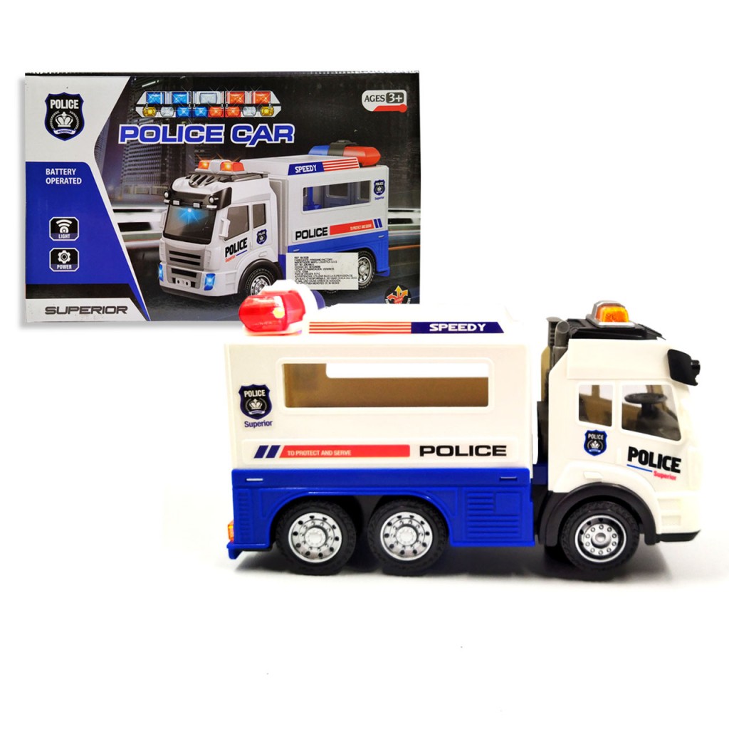 Camión Policía Juguete Sonidos Jugueteria Patrulla Luces