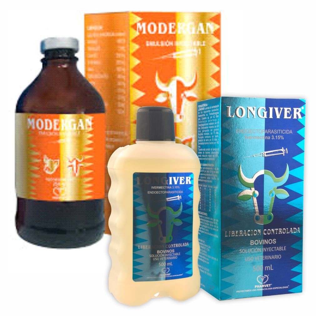 Kit Longiver x 500 ml + Modergan x 500 ml