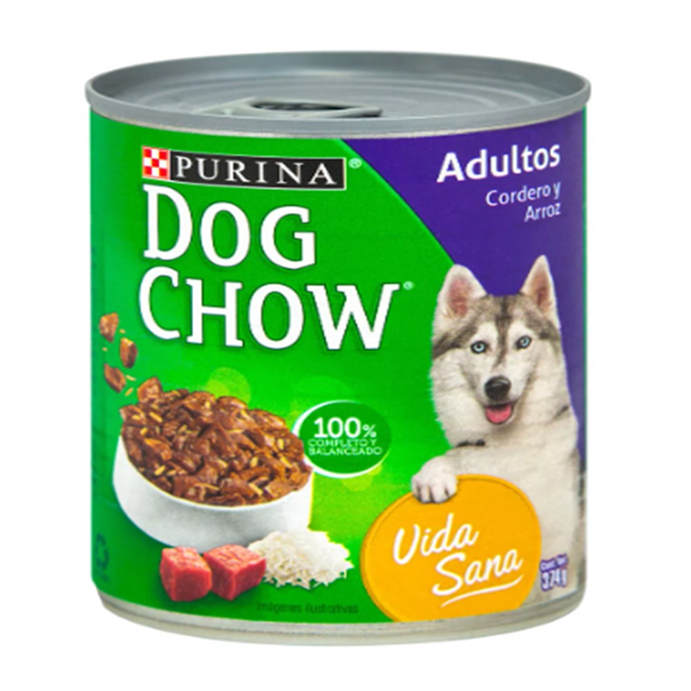 Dog Chow Lata Cordero y Arroz x 368 Gr