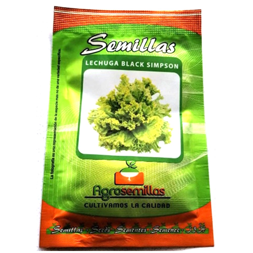 Lechuga Black Simson x 5 Gr Semillas