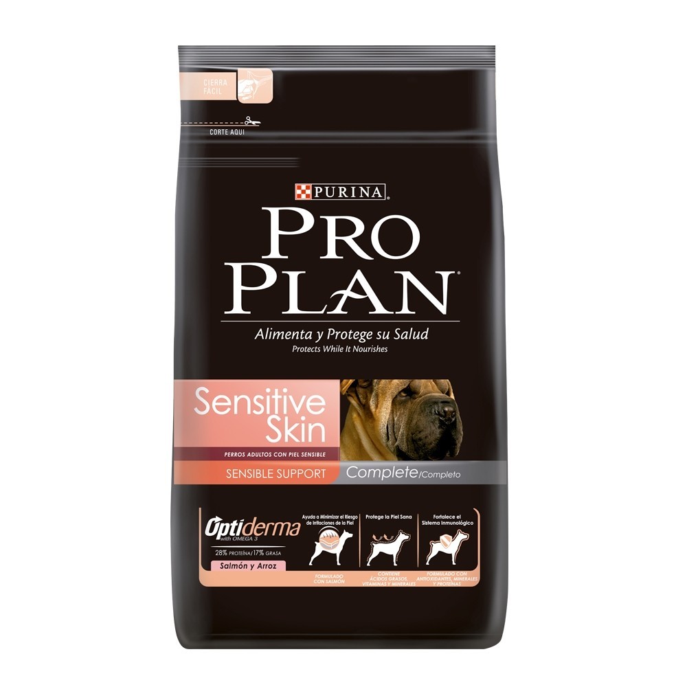 Purina Pro Plan Perros Adultos Sensitive Skin Razas Medianas y Grandes x 3 kl