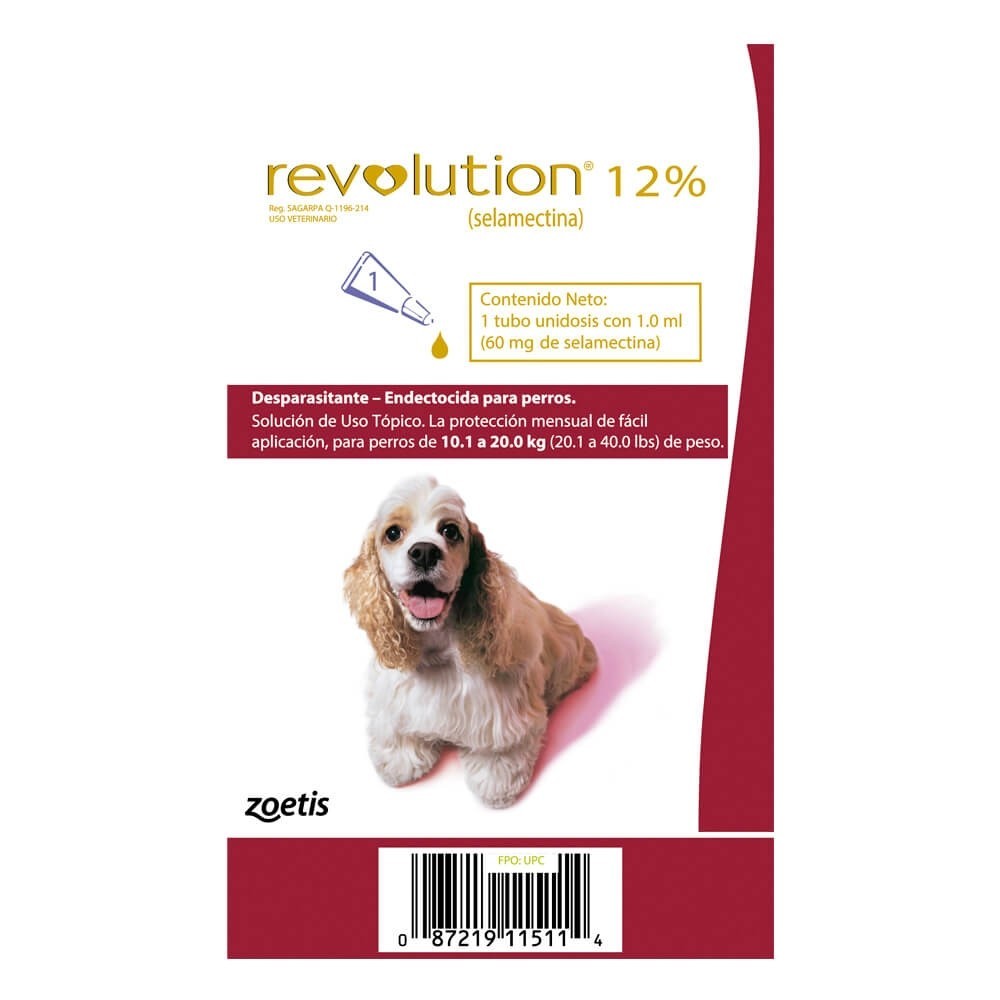 Revolution 12 % Rojo x 1 ml (10 a 20 kg)