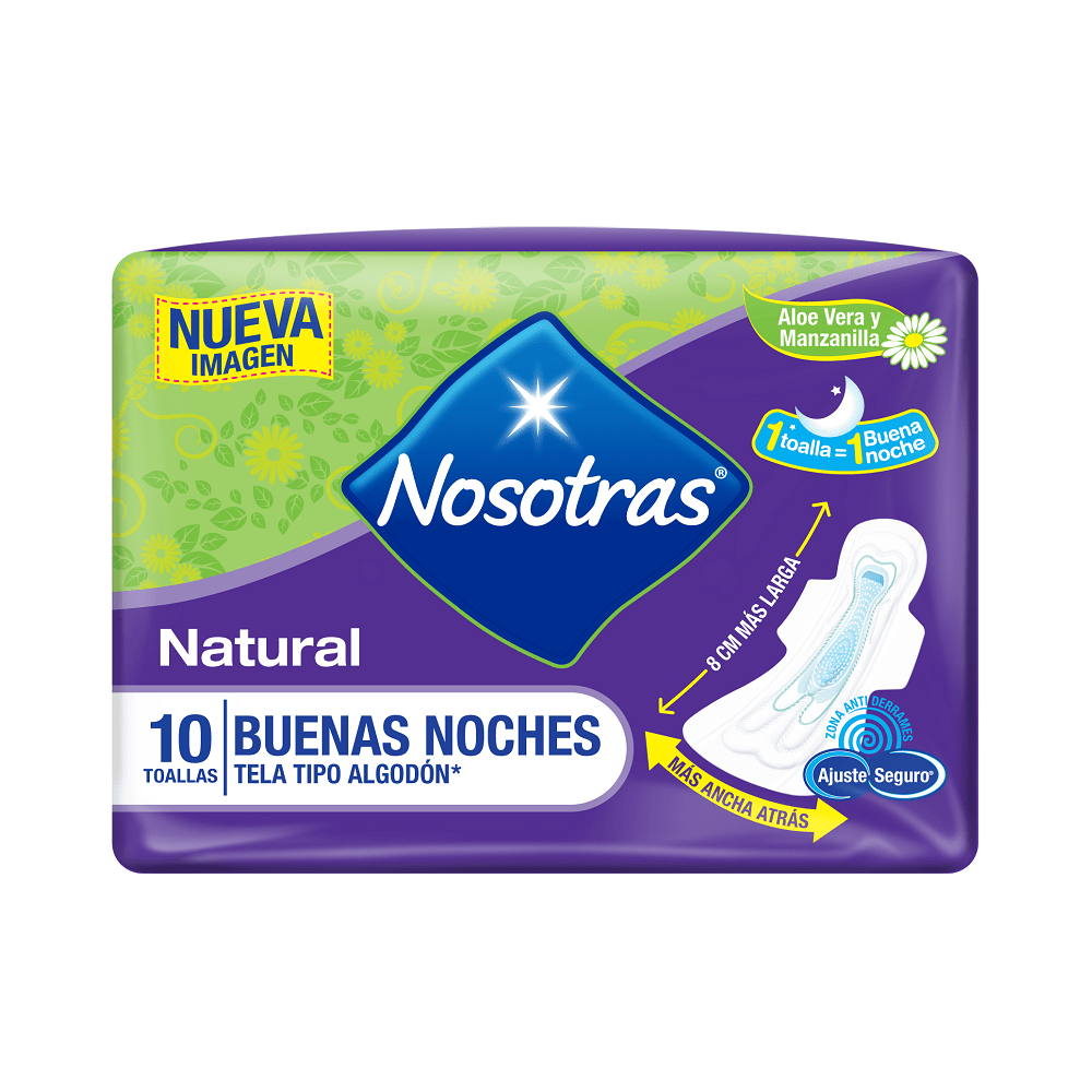 NOSOTRAS TOALLAS BUENAS NOCHES ALGODON X 10 UND