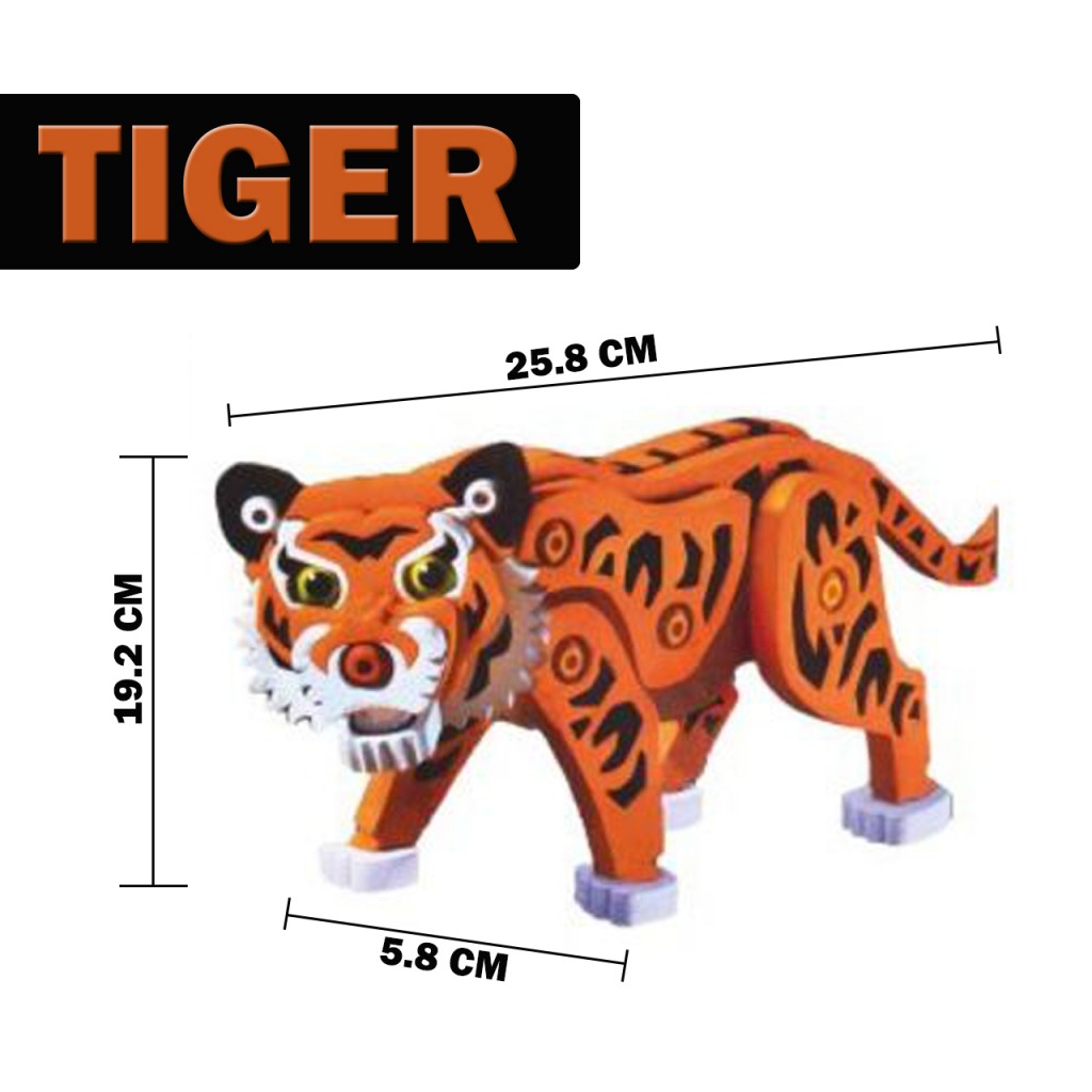 Rompecabezas Tigre Juguete Armable Jugueteria Didáctico