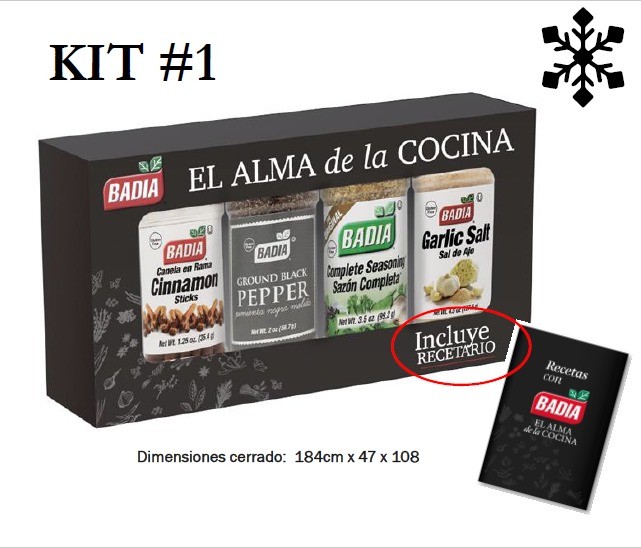 KIT 1 NAVIDAD CONDIMENTOS Y SALES BADIA