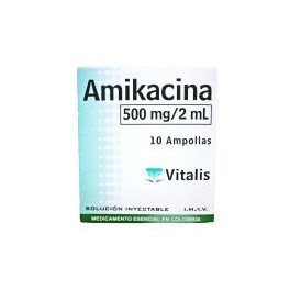 AMIKACINA 500MG/2ML X 10 C/U