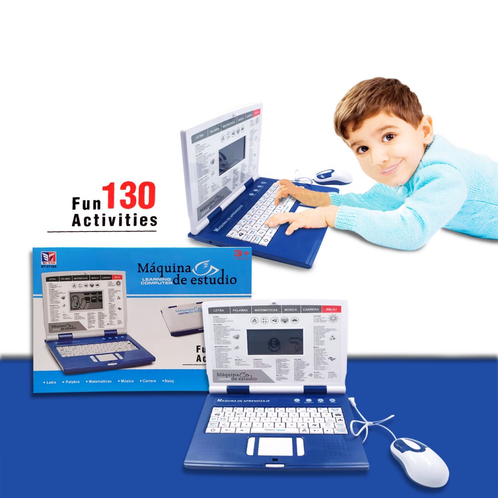 Computador Didáctico Aprendizaje Juguetes Jugueteria 130 Funciones Niño DJ3537