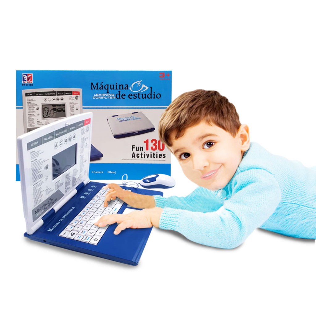 Computador Didáctico Aprendizaje Juguetes Jugueteria 130 Funciones Niño DJ3537