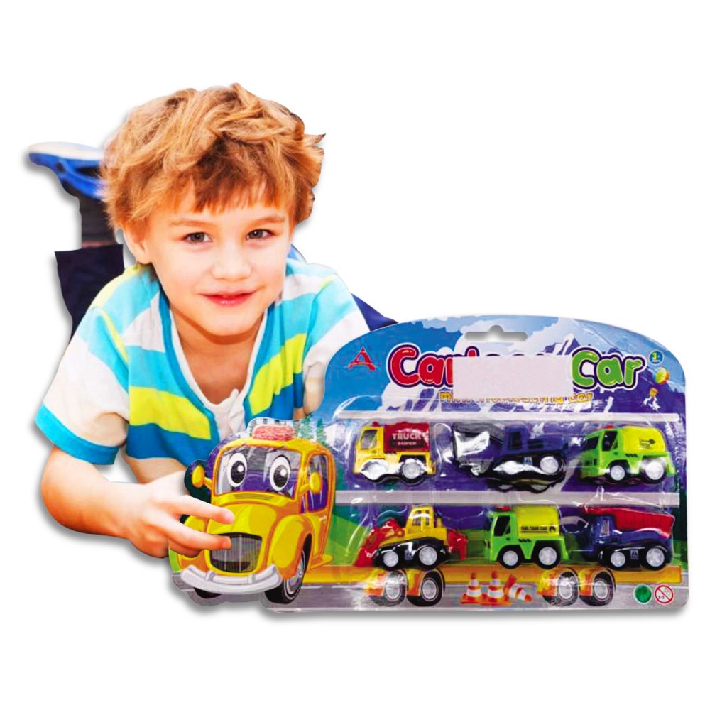 Carros construcción Set Juguete Didactico Plastico X6 Juguetería