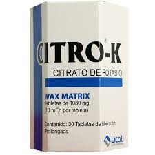 CITRO K 1080 MG X 30 TAB