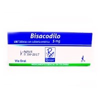 BISACODILO 5 MG X 100 TAB SOBRE X 20