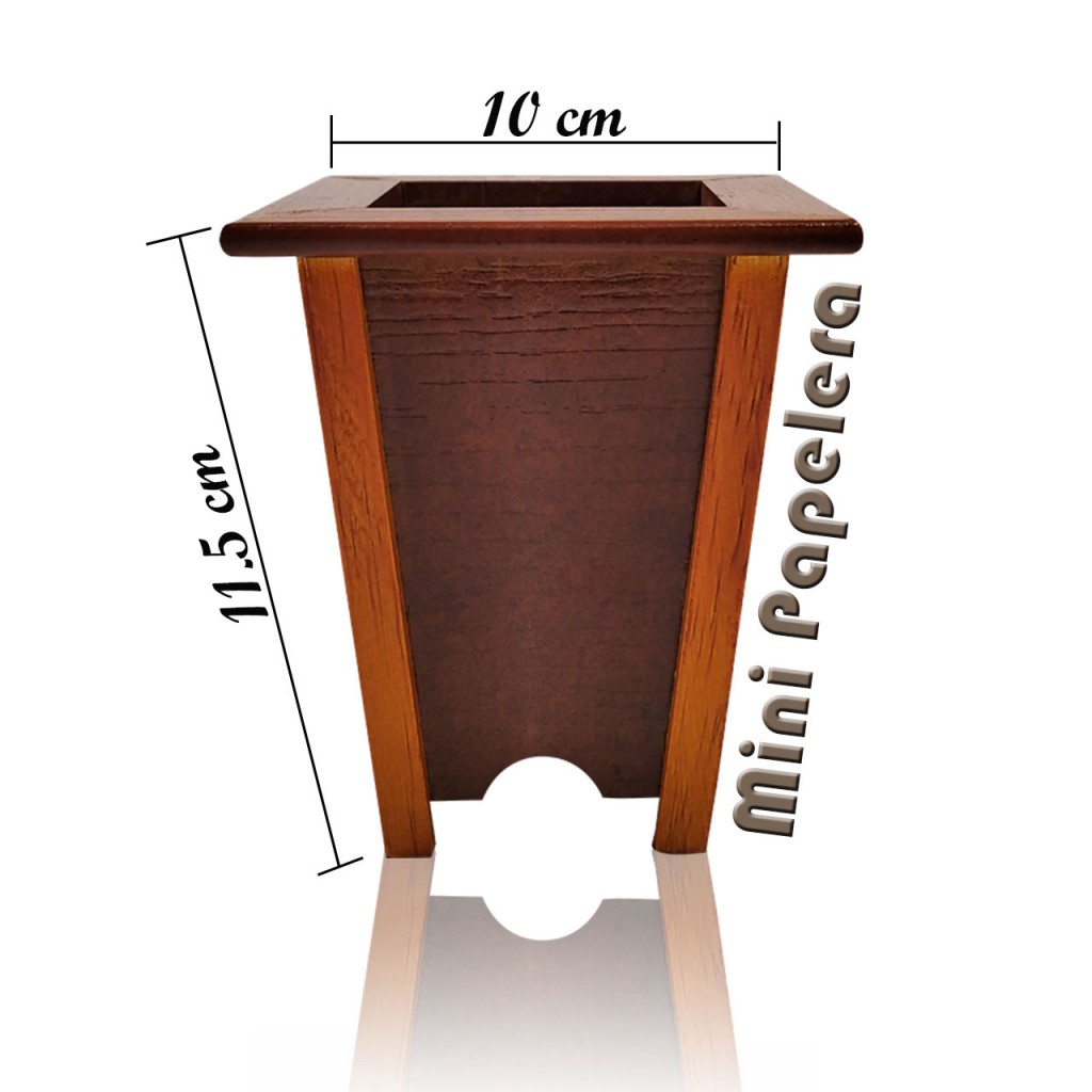 Papelera Porta Lapiz Madera Oficina Papelería Organizador