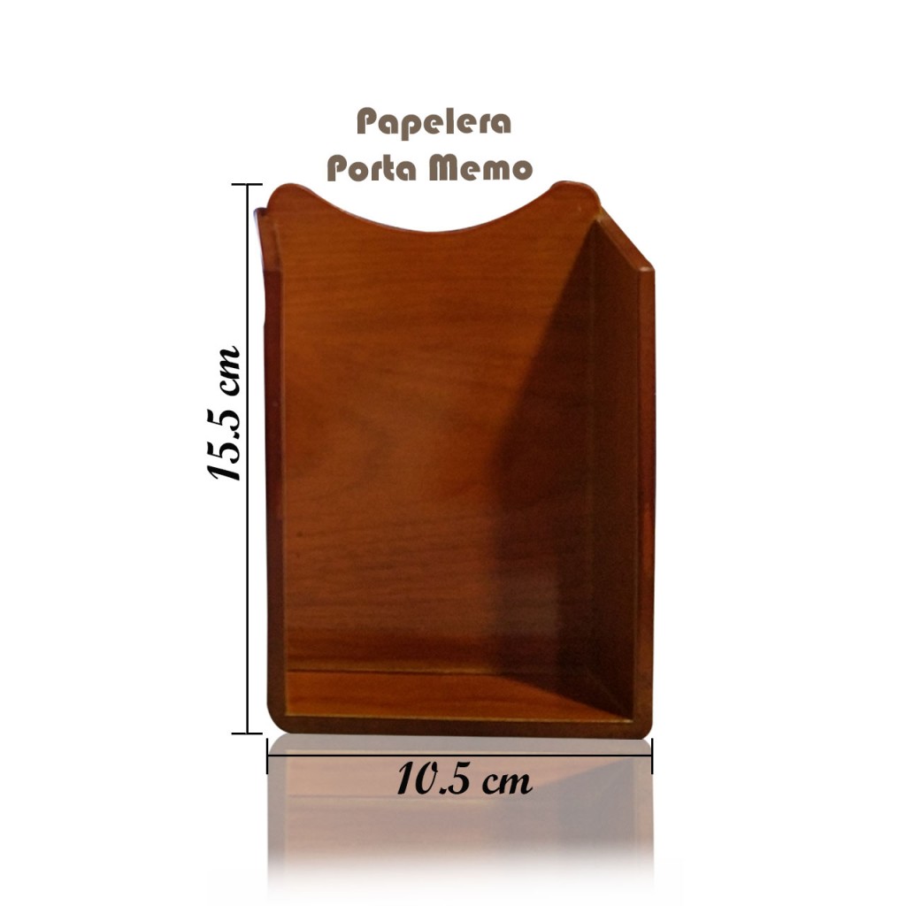 Papelera Porta Memo Madera Oficina Papelería Organizador