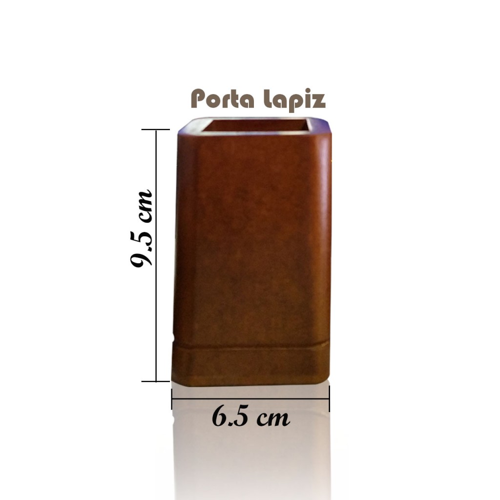 Porta Lápiz Madera Oficina Papelería Organizador Trabajo