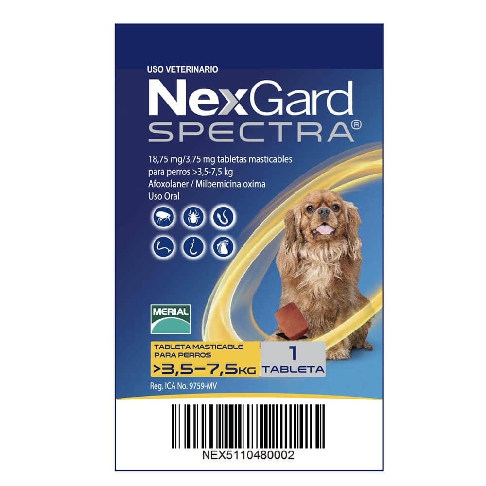 Nexgard Spectra 3.5-7.5 kg Talla s