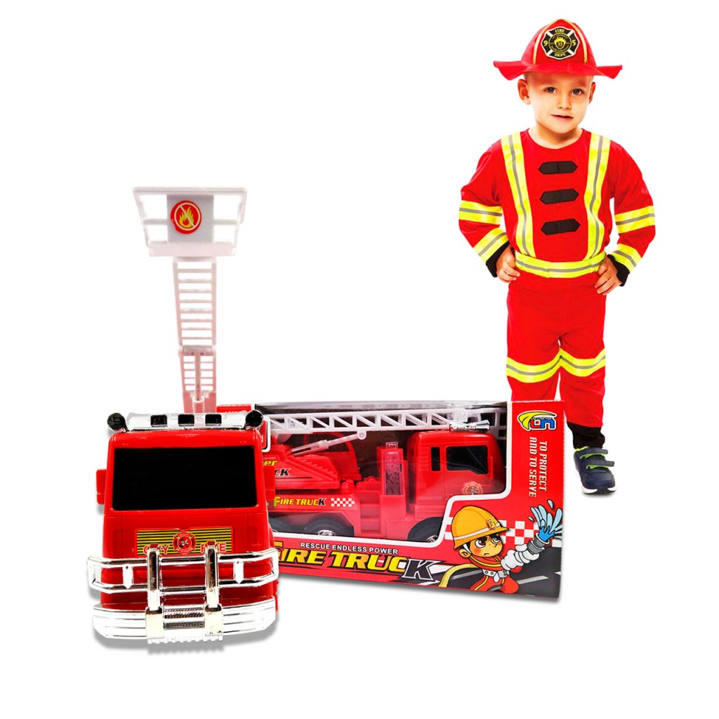 Carro Bomberos Fire Luces, Sonidos Y Movimiento Juguetería DJ10001