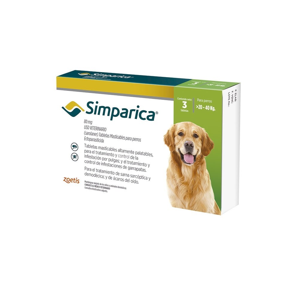 Simparica 80 mg x 1 tab (20-40 kg)