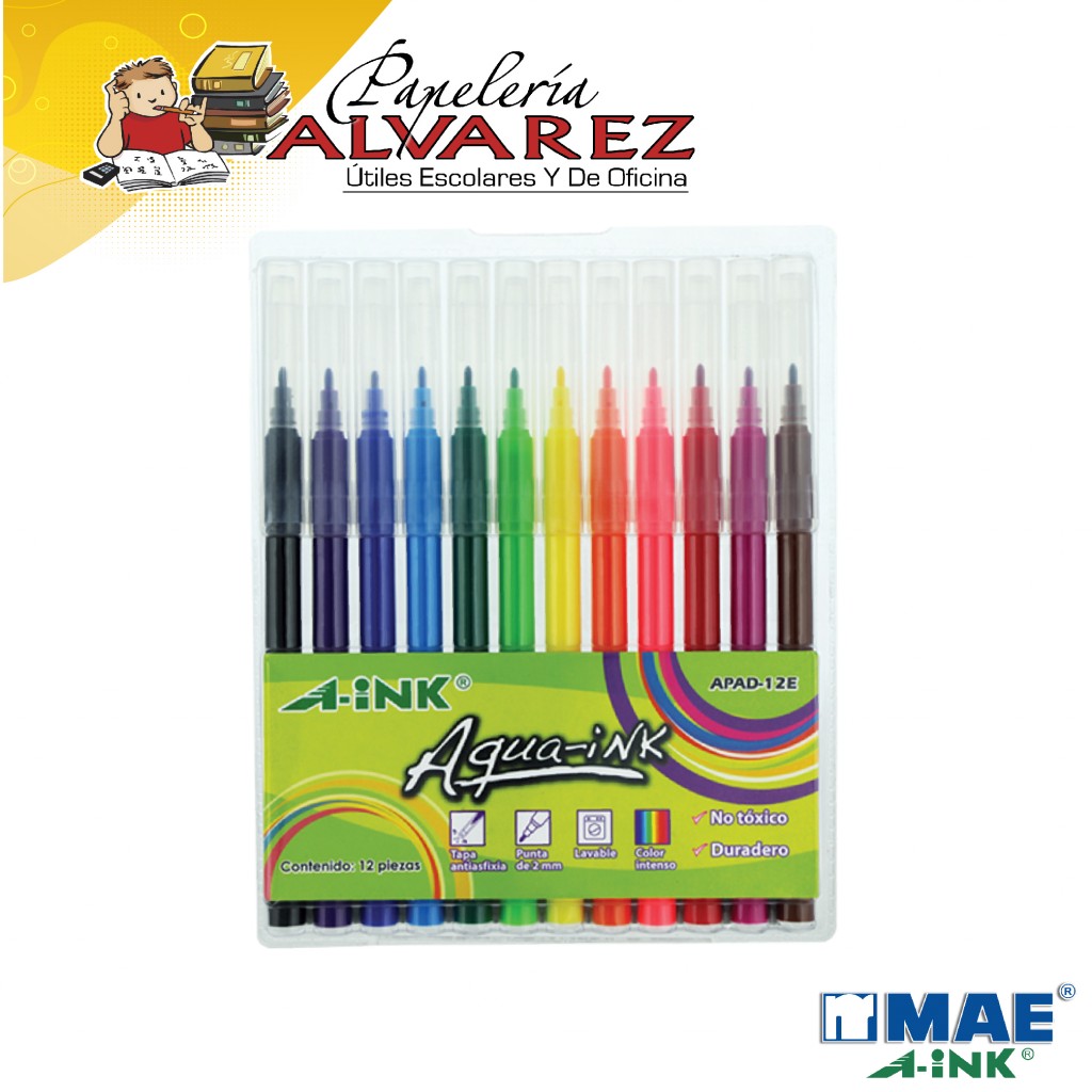 PLUMON A-INK DELGADO AQUA-INK X 12
