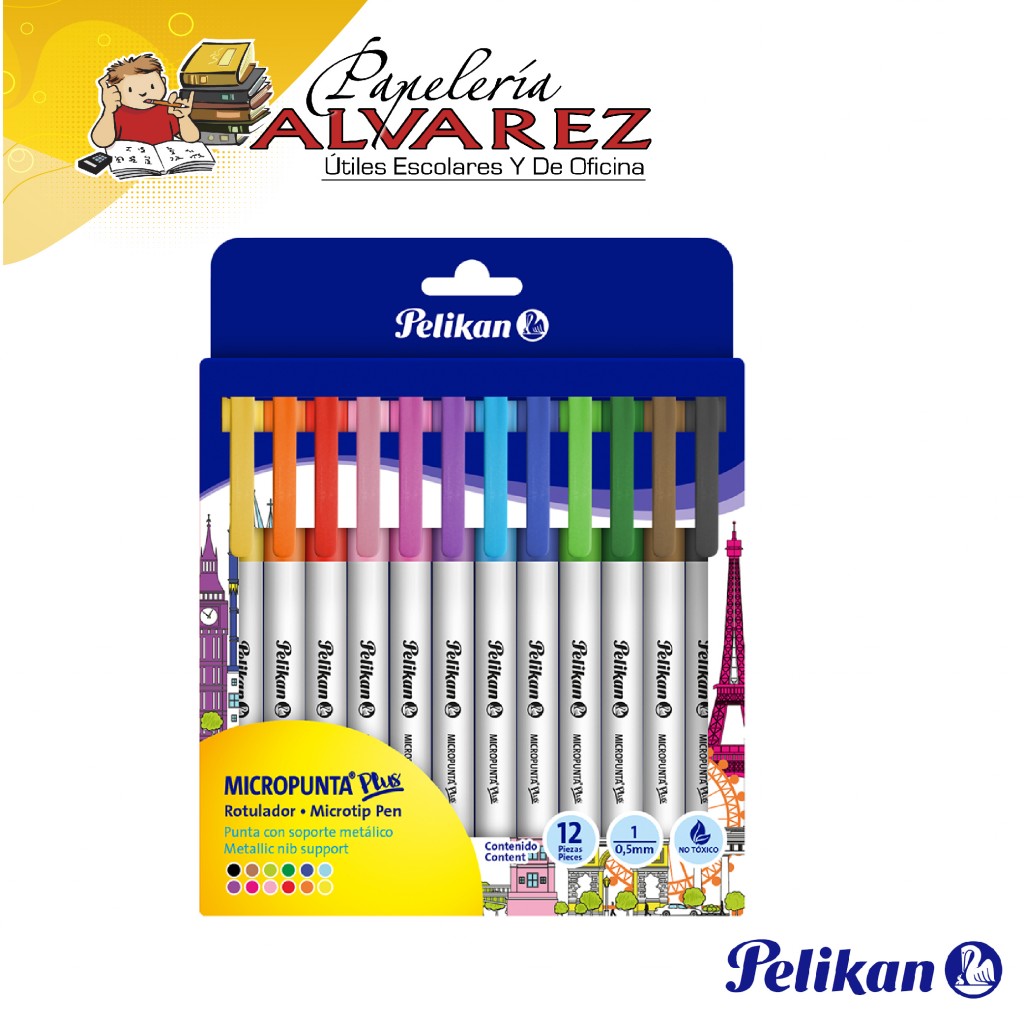 MICROPUNTA PELIKAN PLUS ESTUCHE X 12