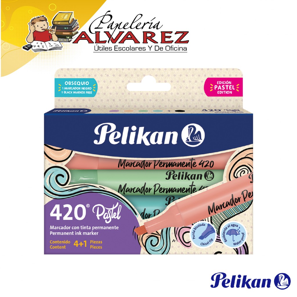 MARCADOR PELIKAN 420 PASTEL EST X 4+1