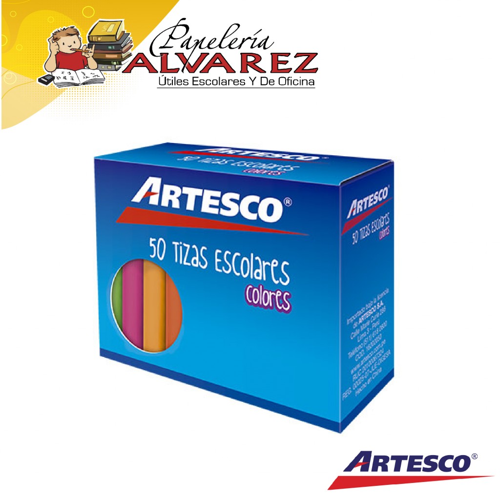 TIZA ARTESCO COLOR X 50 ANTIALERGICA
