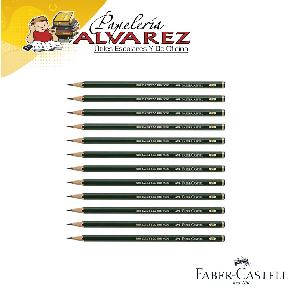LAPIZ FABER CASTELL GRADUADO 9000 unida