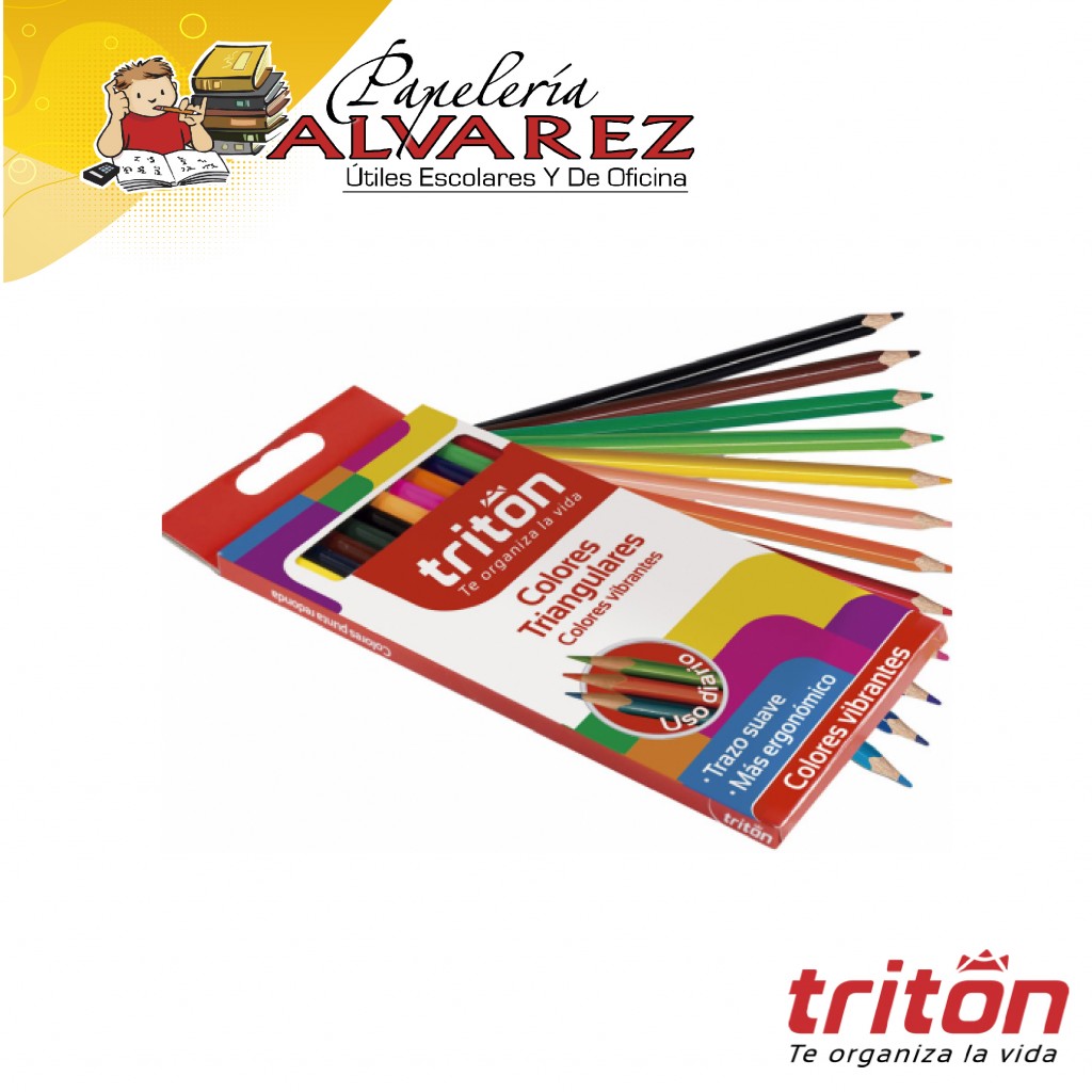 COLORES TRITON TRIANGULARES/REDONDO X 12