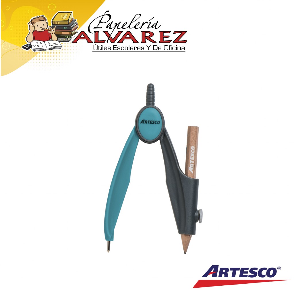 COMPAS ARTESCO PLASTICO CON LAPIZ-