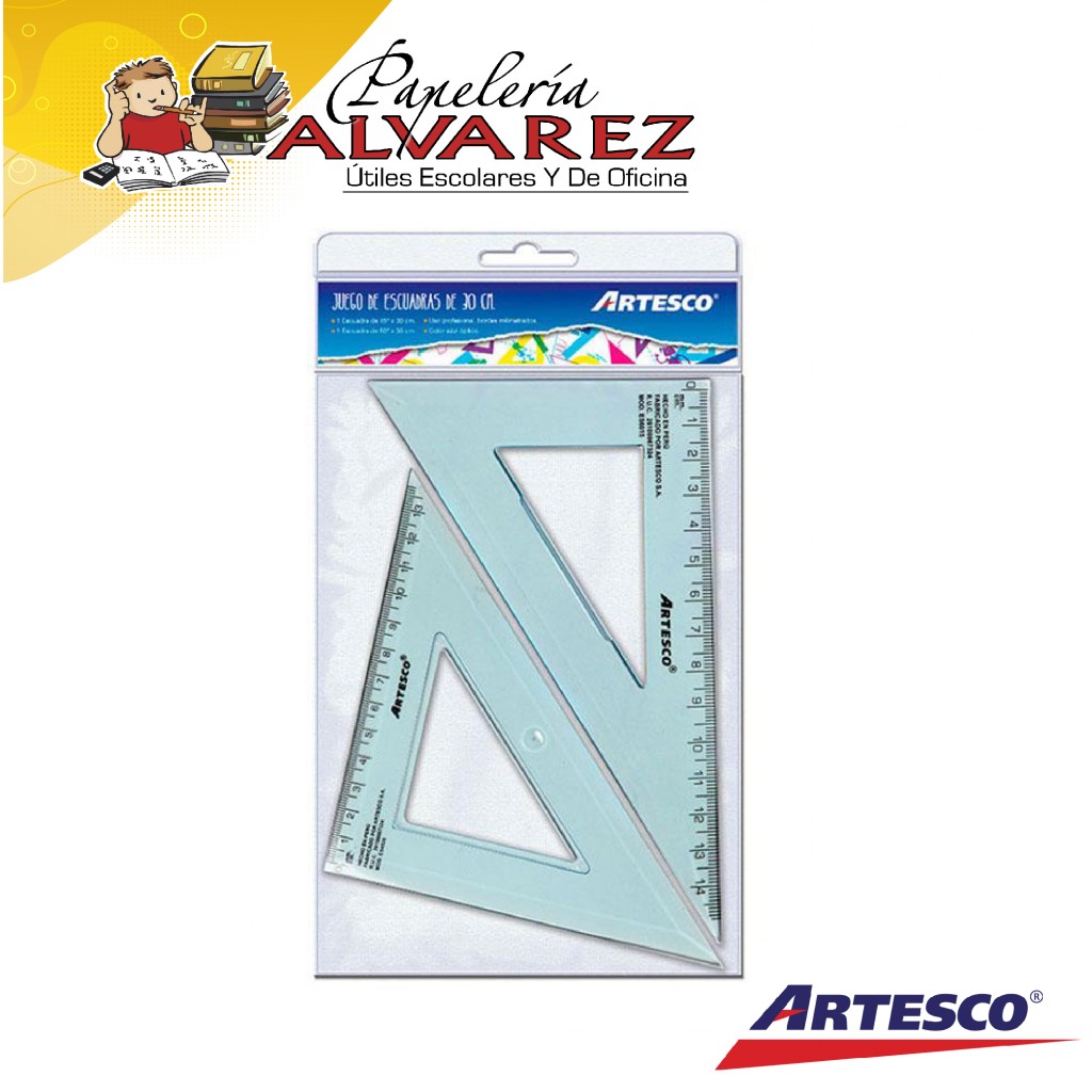 ESCUADRAS ARTESCO X 2 45°/60° X 30CMS