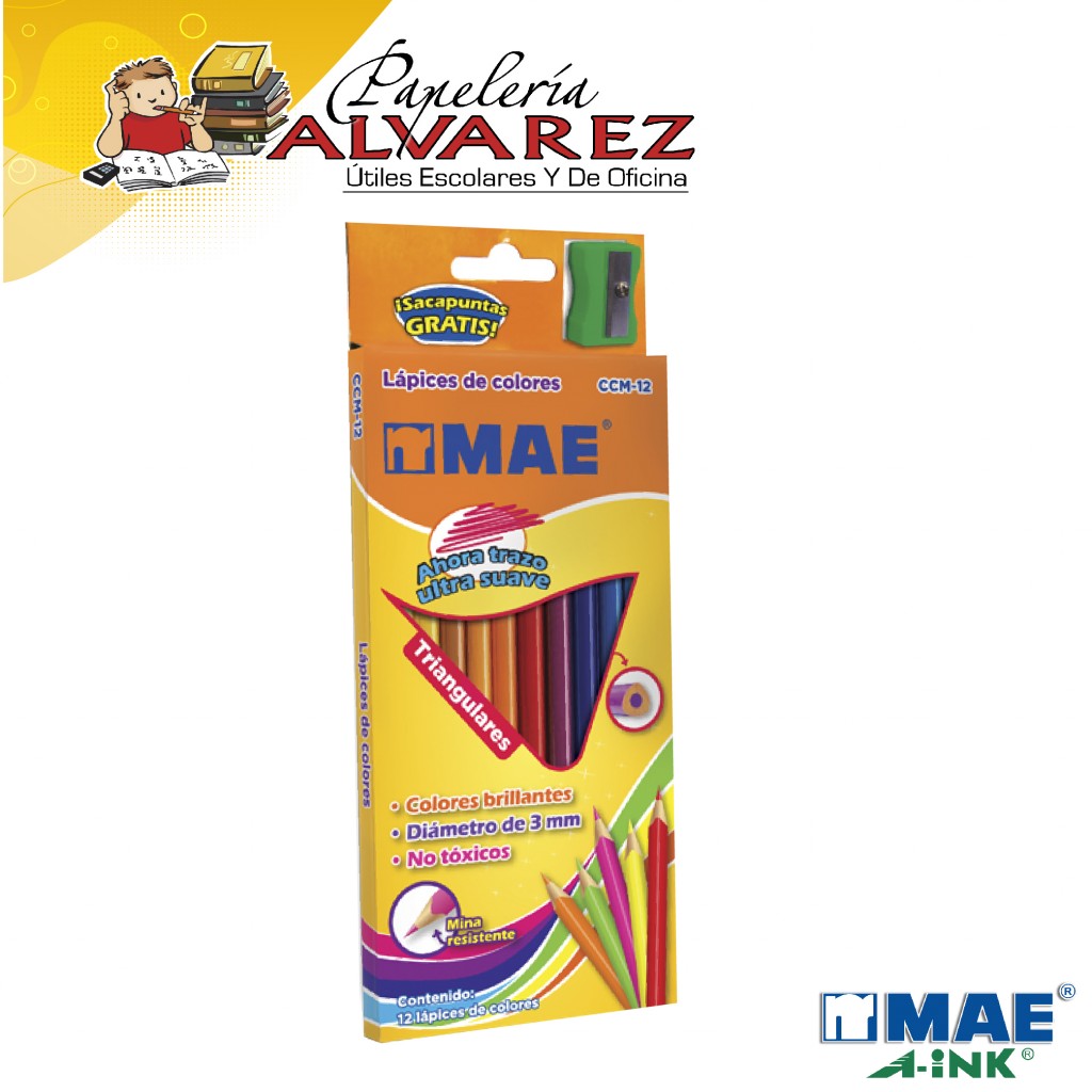 COLOR MAE 3MM X 12 +SACAPUNTAS CCM-12