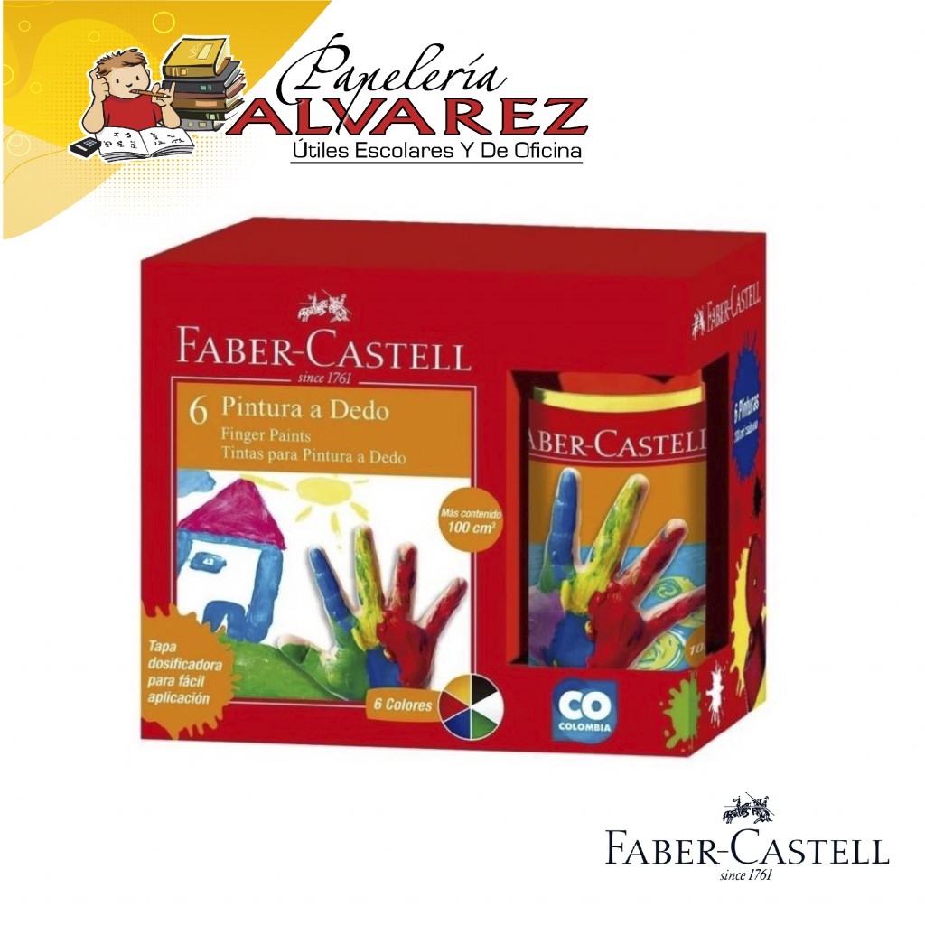 PINTURA FABER CASTELL A DEDO X 6 PIN-6