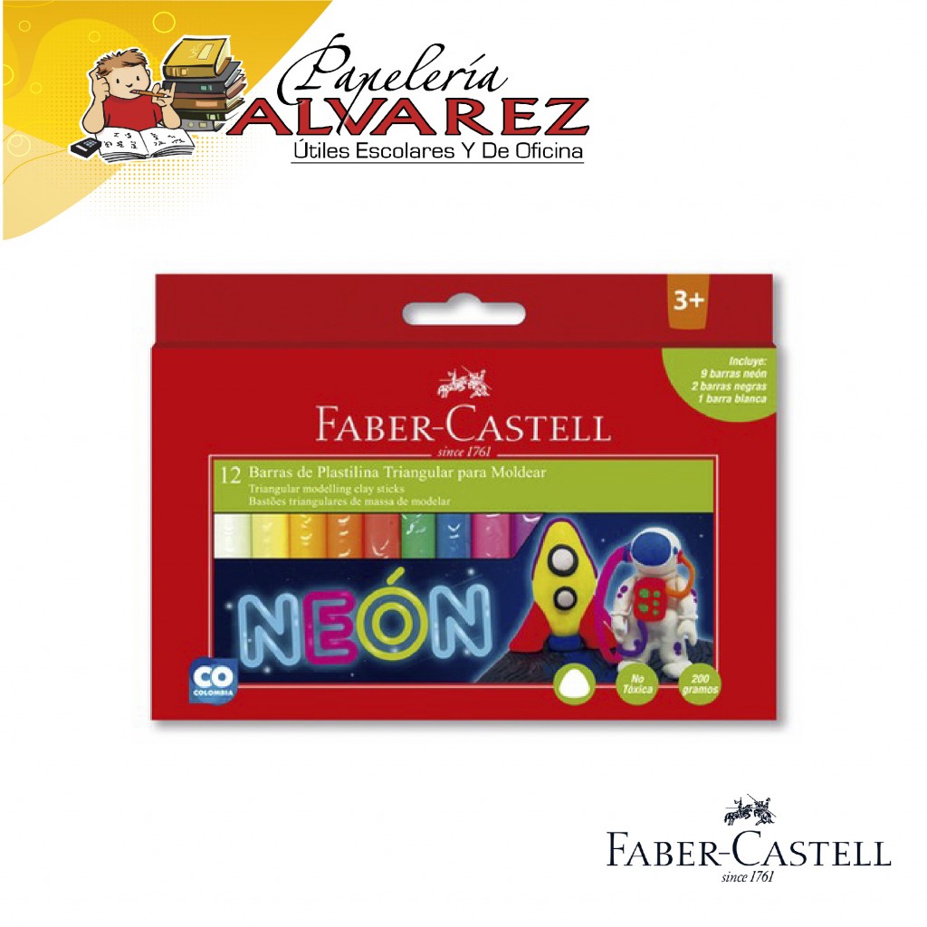 PLASTILINA FABER CASTELL TRIANGULAR X 10