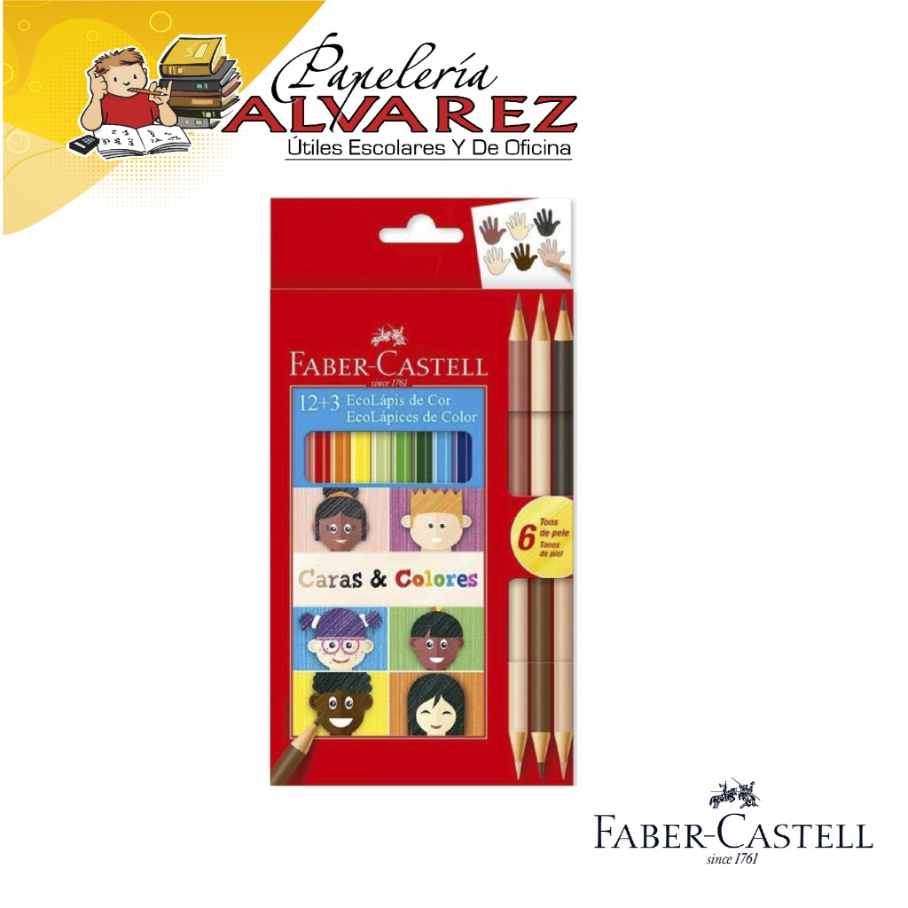 COLOR FABER CASTELL X 15 CARAS Y COLORE