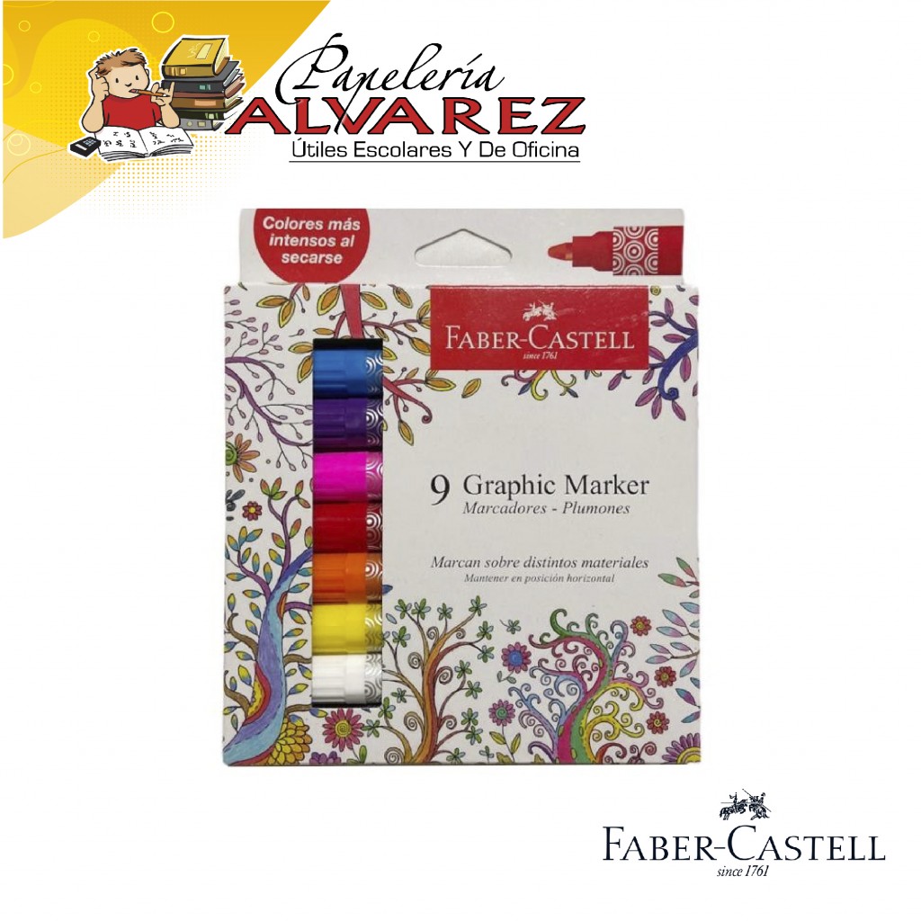 MARCADOR GRAFICO FABER CASTELL X 9
