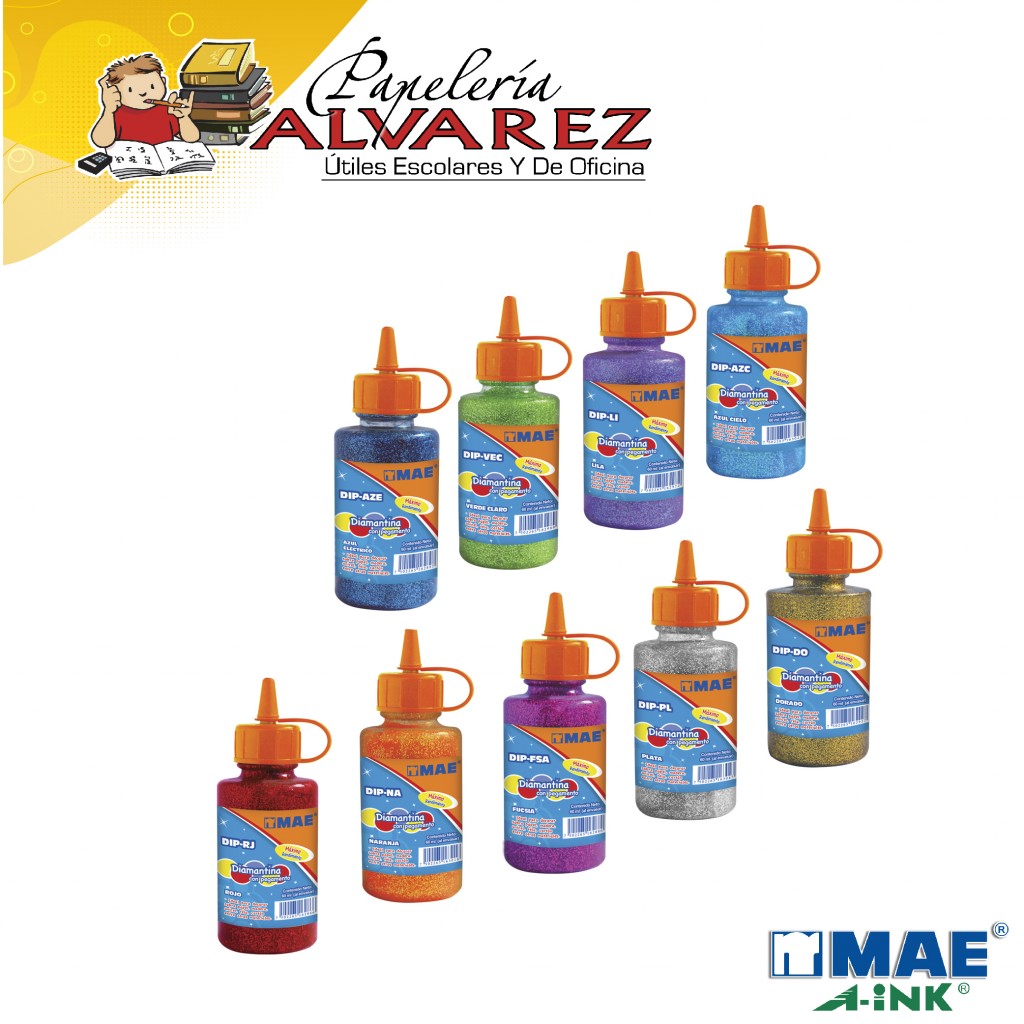DIAMANTINA MAE 60ML GLITTER C/ PEGAMENT