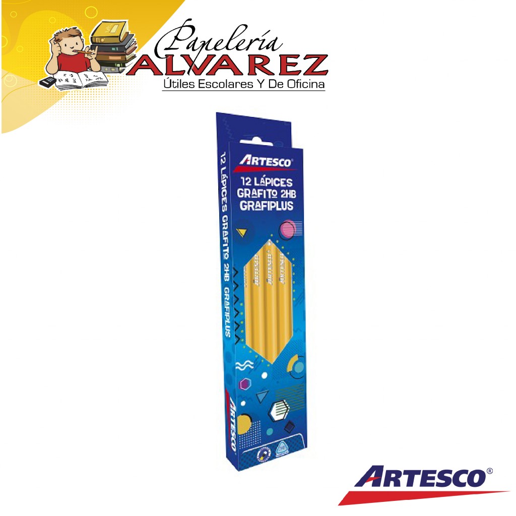 LAPIZ ARTESCO GRAFIPLUS AMARILLO/NEGRO TRI 2HB