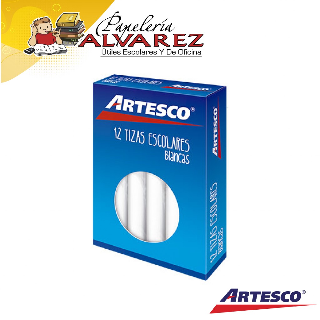 TIZA ARTESCO BLANCA X 12 ANTIALERGICA