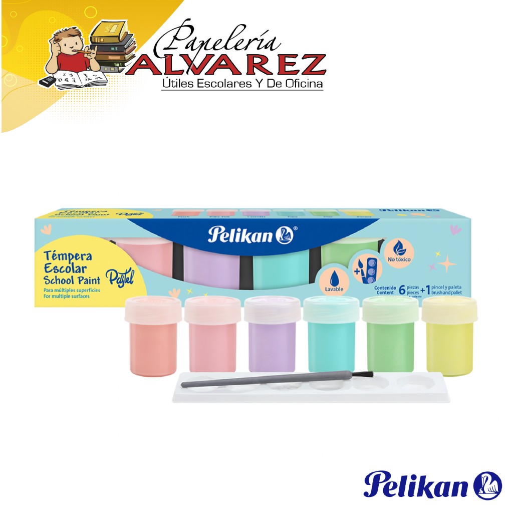 TEMPERA PELIKAN PASTEL X 6